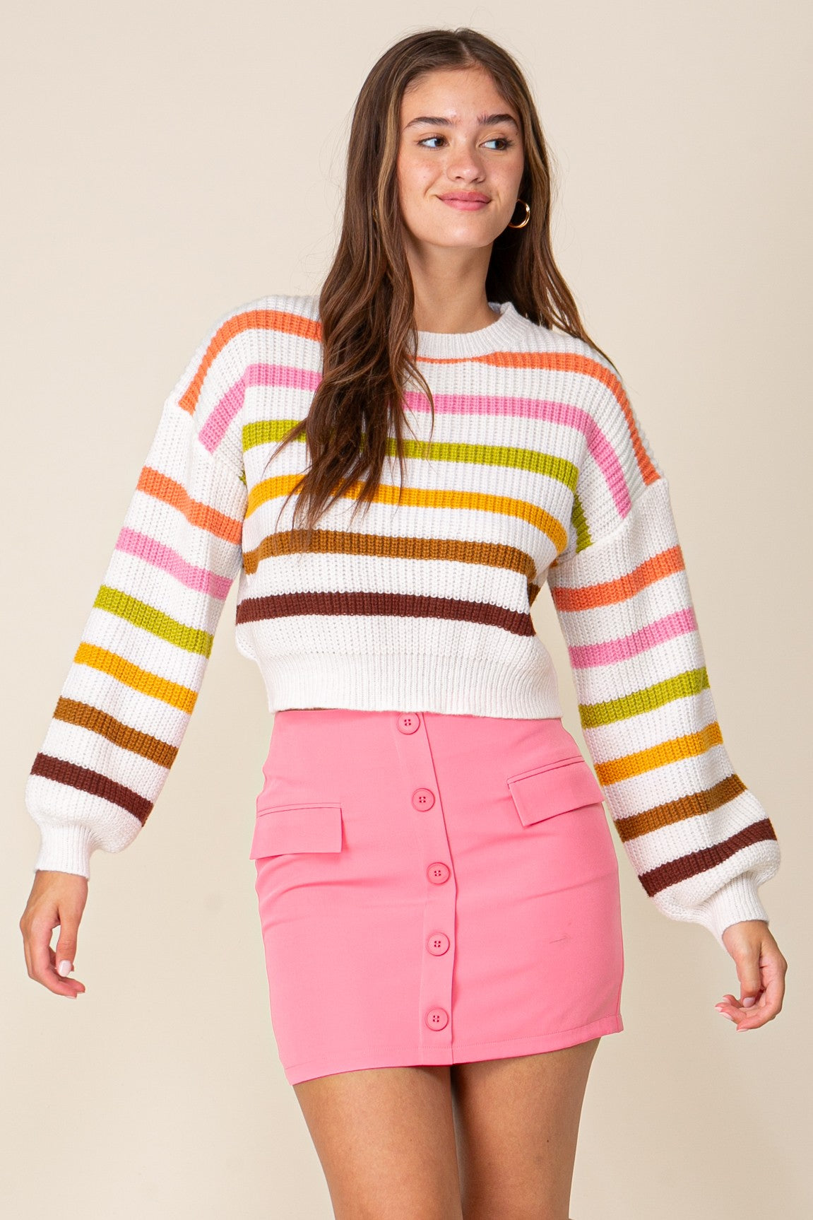 Multi striped sweater