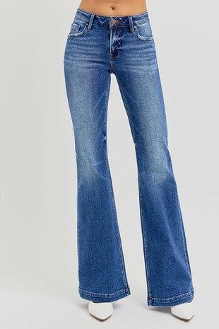 RISEN JEANS LOW RISE FLARE JEANS (PREORDER)